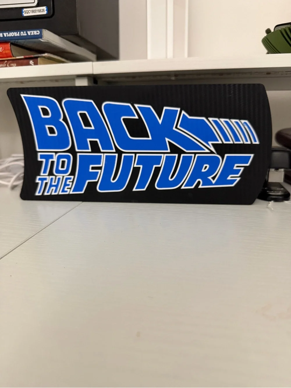 Back to the Future Illuminated Wall Sign - Blue and Black